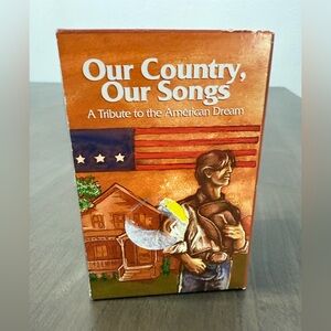 Our Country, Our Songs Vintage Audio Cassette- Patriotic Brown & Red